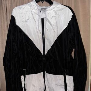 Black and White Zip-Up windbreaker